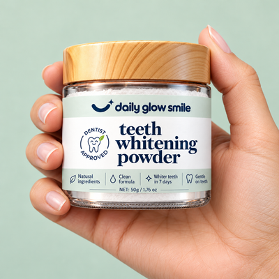 DailyGlowSmile® Triple Action Teeth Whitening Powder